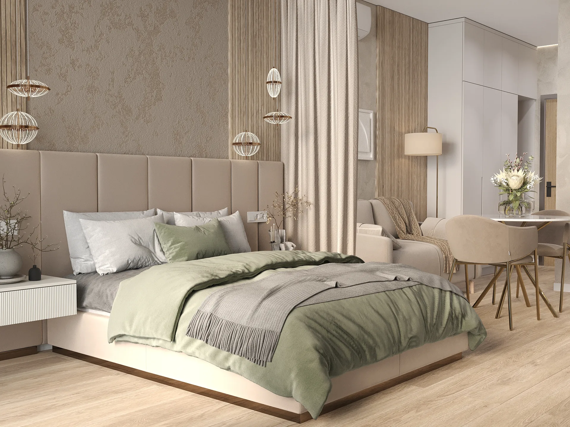 Дизайн-проект апартаментов 27 м² в Коктебеле, эклектика