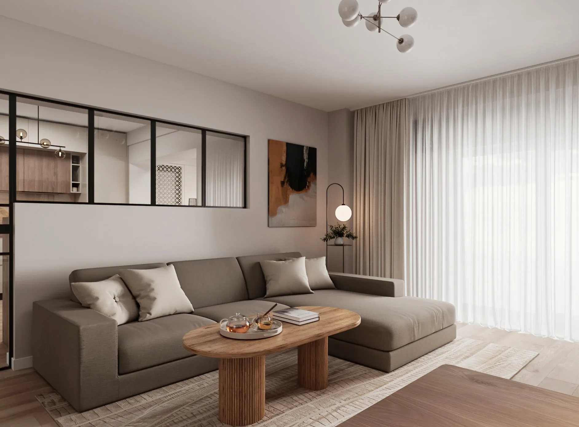 Дизайн-проект квартиры 60 м² в Севастополе, минимализм