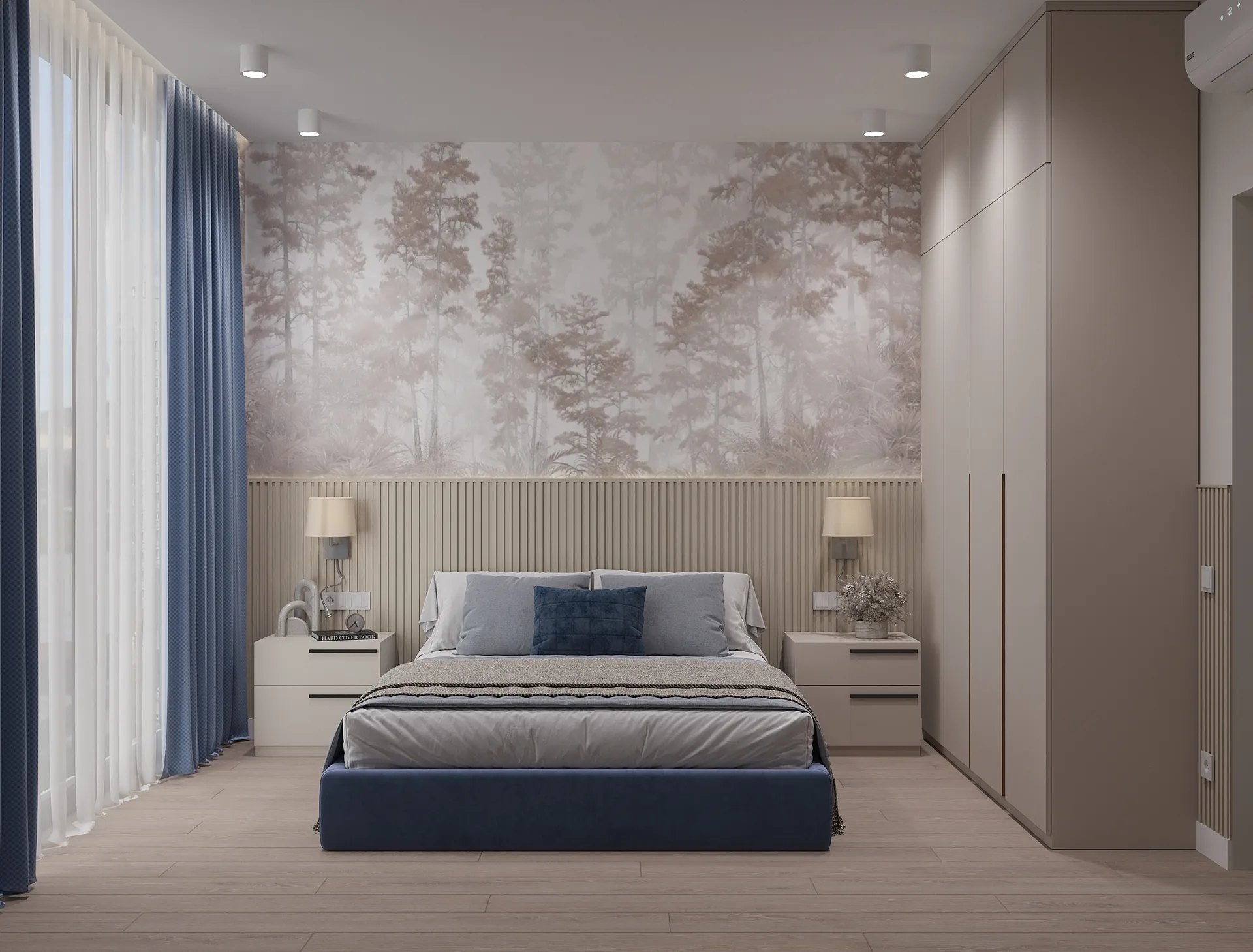 Дизайн-проект апартаментов 57 м² в Крыму, неоклассика